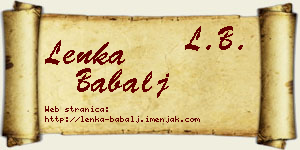 Lenka Babalj vizit kartica